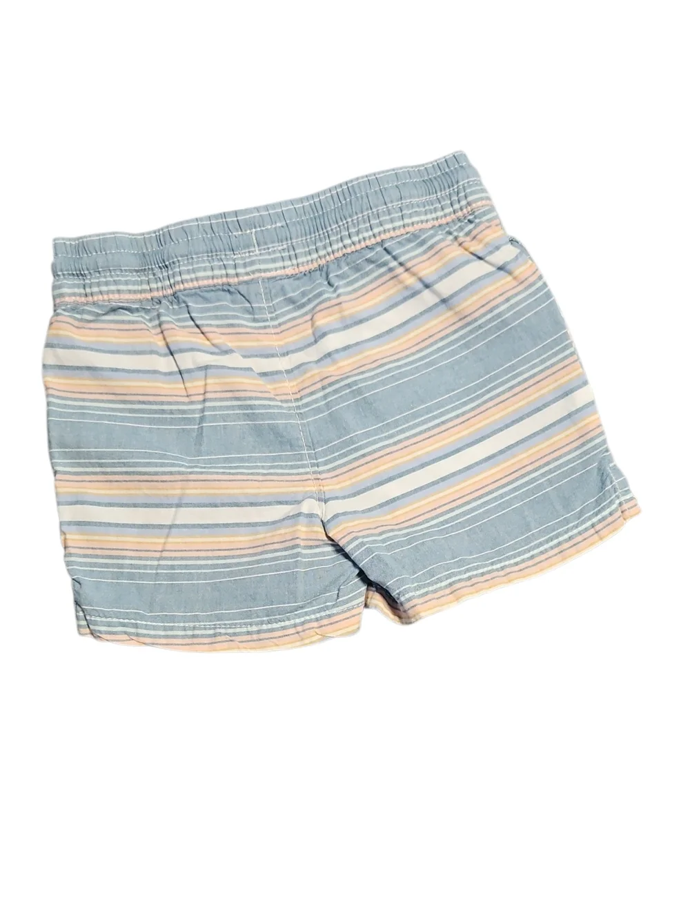 OshKosh B'gosh Toddler Striped Drawstring Shorts Blue Peach Yellow Site 3t